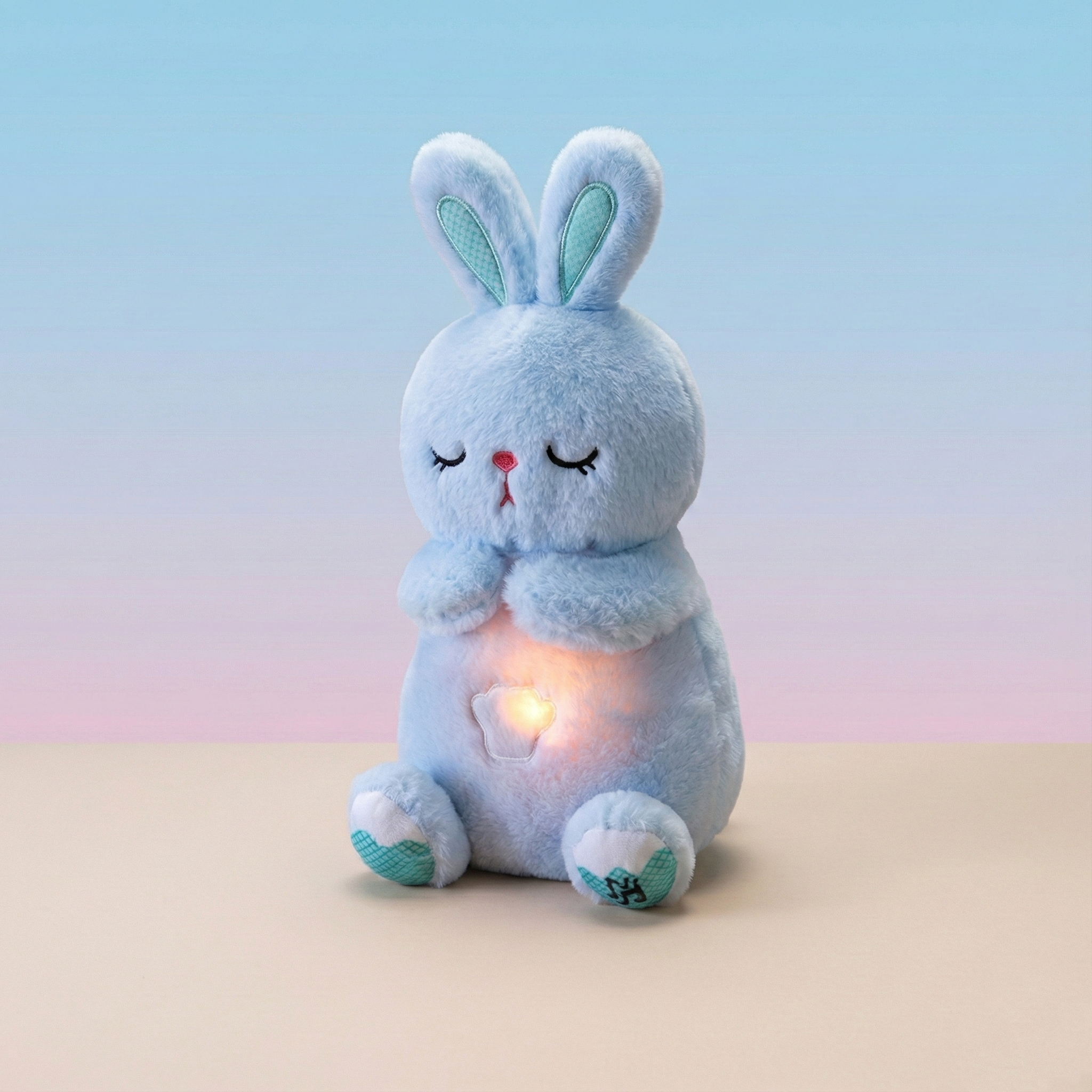 Breathing Bunny Plush Toy - Anxiety Relief Stuffed Animal with Realistic Breathing Motion, Soothing Music, LED Night Light | Sleep Aid Companion for Babies, Kids & Adults