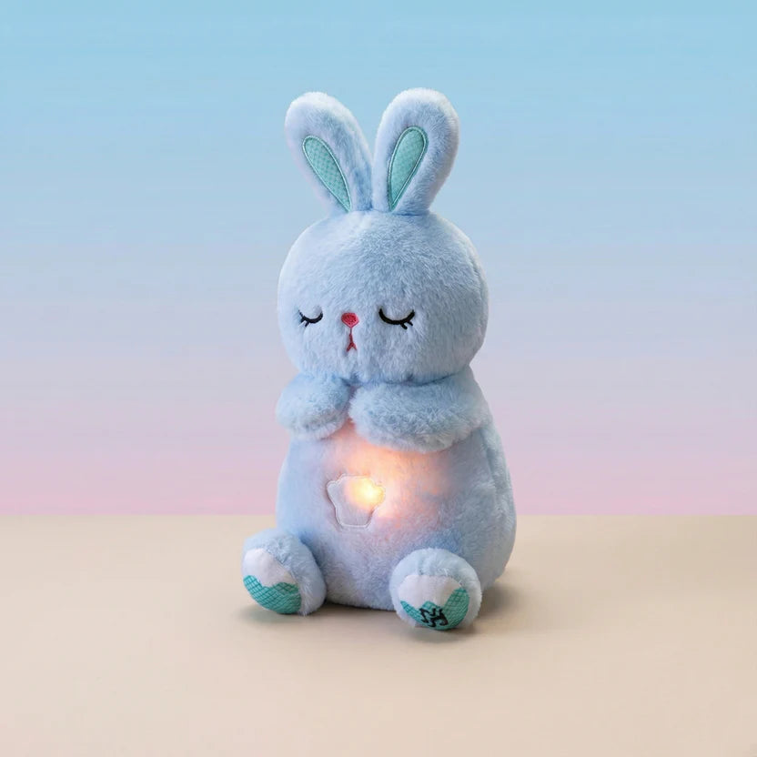 Peaceful Dreams Companion Set - Breathing Bunny & Bear Plush Toys with Realistic Breathing Motion, Soothing Music & LED Night Light | Sleep Aid & Anxiety Relief for Babies, Kids & Adults