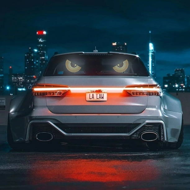 LED Demon Eye Windshield Sticker - Programmable Car Devil Eyes Display with App Control & USB Power for Cars, Trucks & SUVs - Flexible Animated Eyes Light