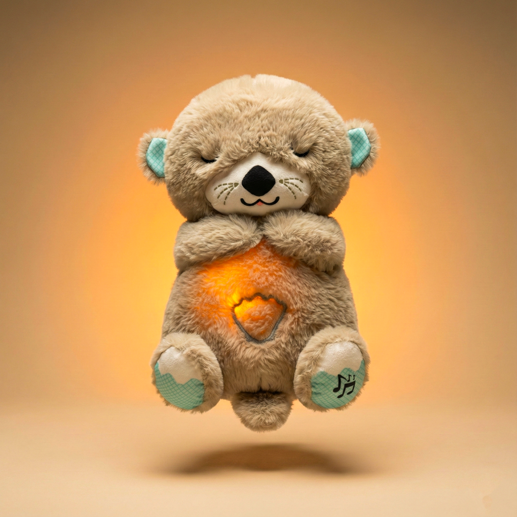 Breathing Bear Plush Toy - Sleep Soothing Teddy with Realistic Breathing Motion, Calming Music, LED Night Light | Anxiety Relief Comfort Companion for Babies, Kids & Adults